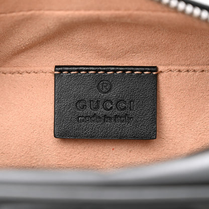 Gucci Calfskin Matelasse Mini GG Marmont Chain Shoulder Bag Black 6 of 10