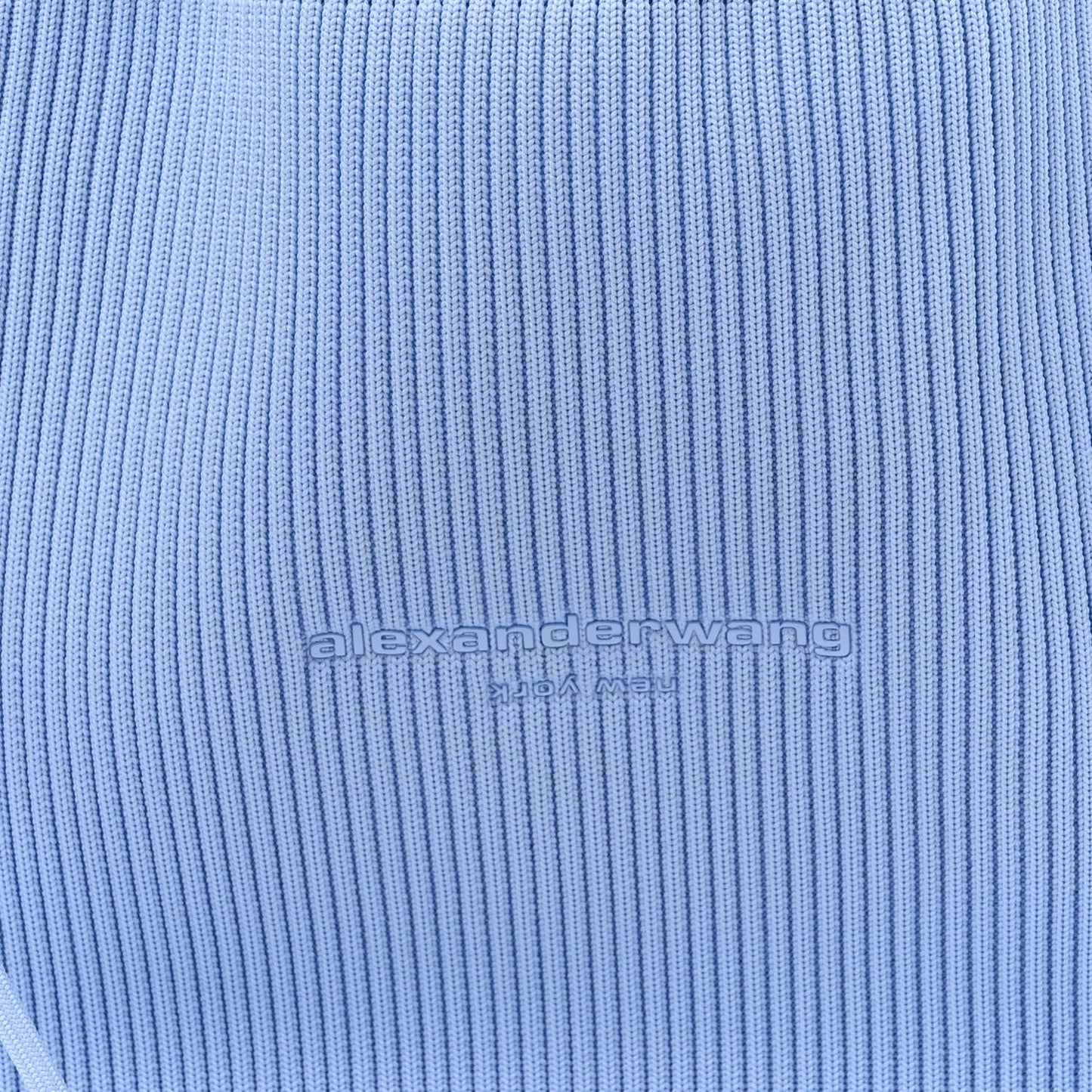 Ribbed Knit Small Ryan Bag Chambray Blue