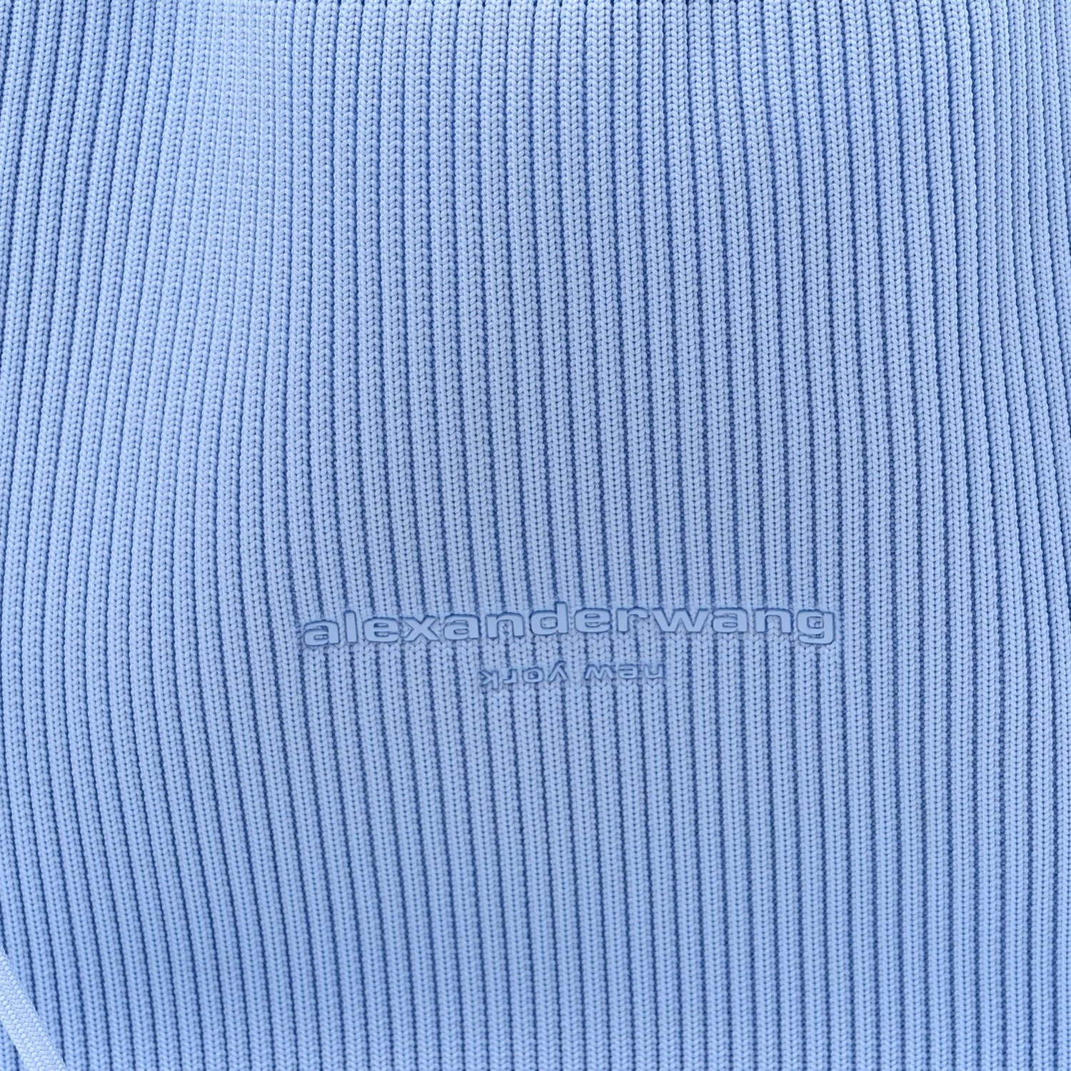 Alexander Wang Ribbed Knit Small Ryan Bag Chambray Blue 7 of 10