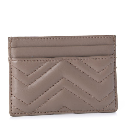 Gucci Calfskin Matelasse GG Marmont Card Holder Porcelain Rose 3 of 9