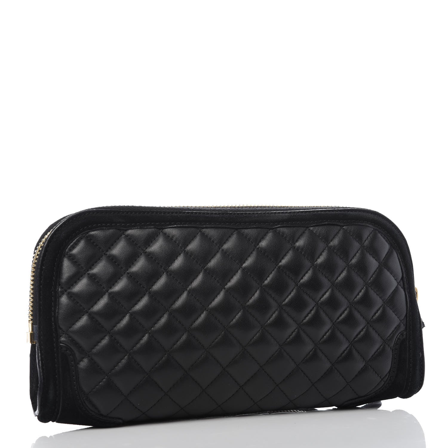 Burberry Nappa Suede Quilted Animal Clutch Black 3 of 8