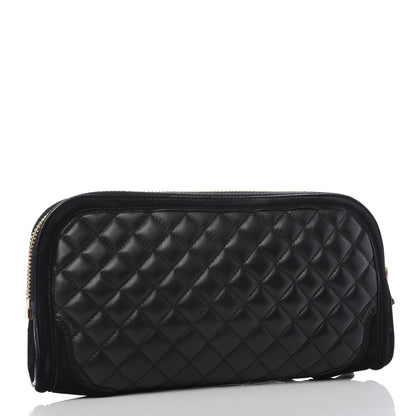Burberry Nappa Suede Quilted Animal Clutch Black 3 of 8