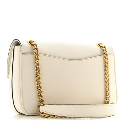 Prada Saffiano Flap Shoulder Bag Talco 3 of 16