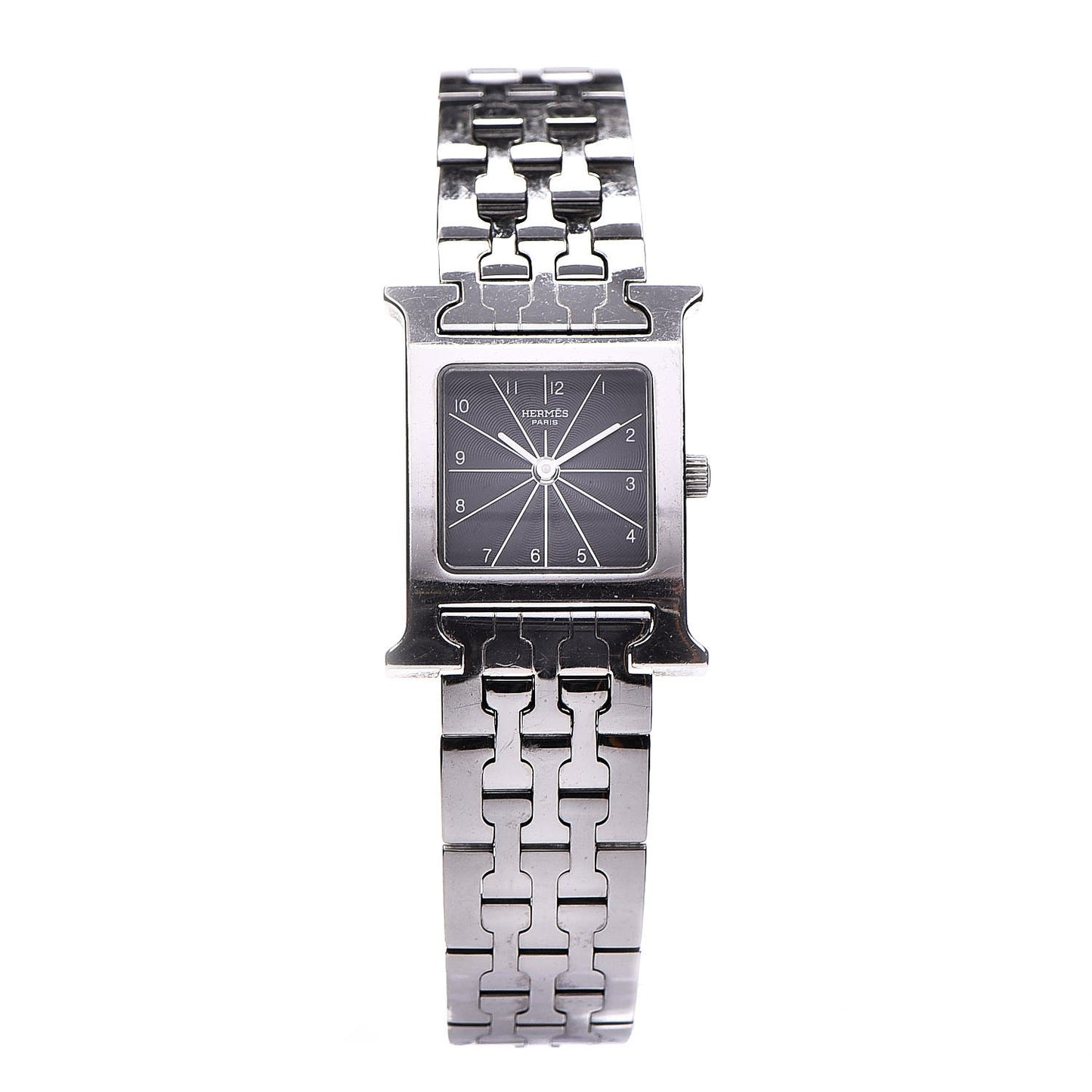 Stainless Steel 21mm Heure H Hour Quartz Watch Black