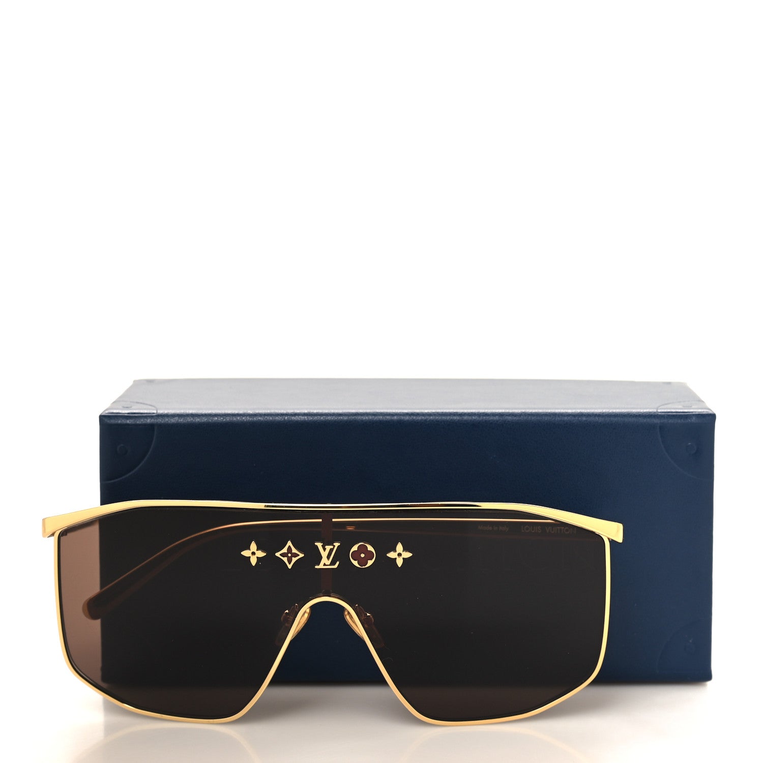 Louis Vuitton Metal LV Golden Mask Sunglasses Z1717U Gold 8 of 8