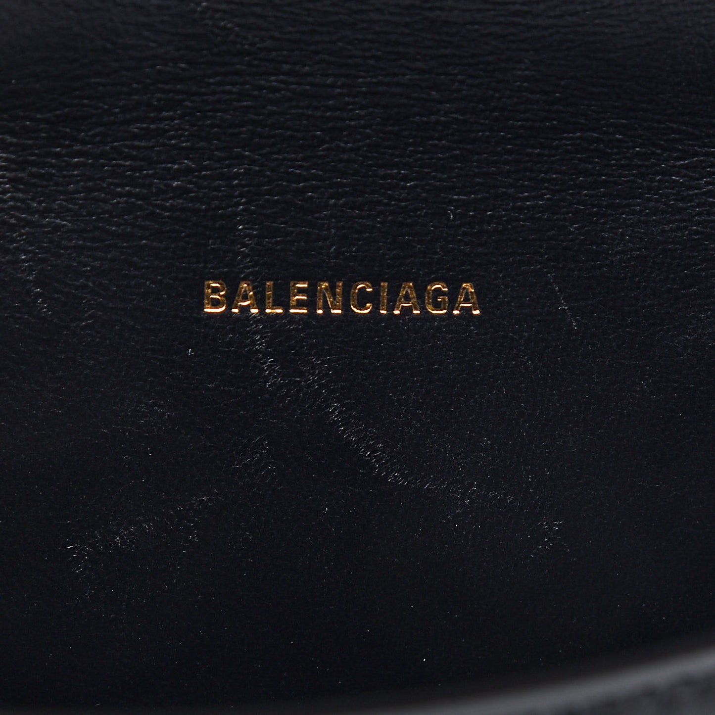 Shiny Box Calfskin Hourglass Top Handle Bag XS Black