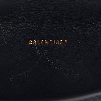 Balenciaga Shiny Box Calfskin Hourglass Top Handle Bag XS Black 6 of 8