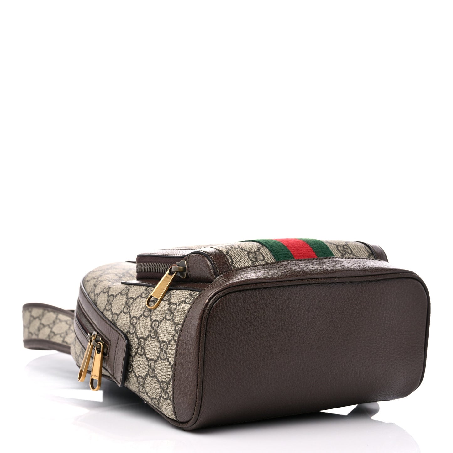 GG Supreme Monogram Calfskin Web Small Ophidia Day Backpack Beige Ebony New Acero