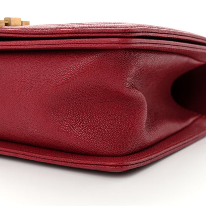 Chanel Caviar Quilted Medium Boy Flap Red 10 of 10