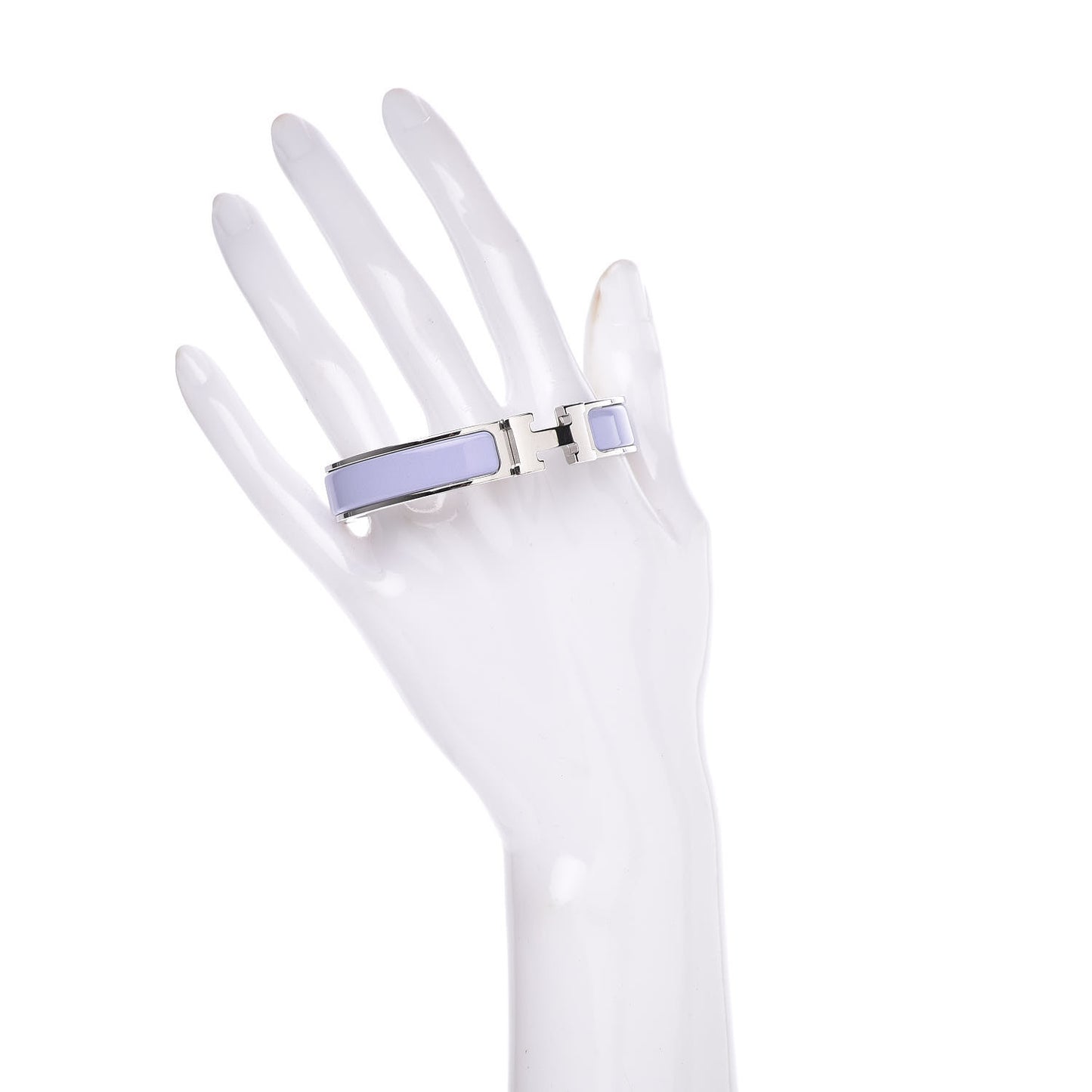 Enamel Narrow Clic Clac H Bracelet GM Parme