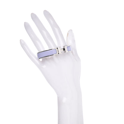Hermes Enamel Narrow Clic Clac H Bracelet GM Parme 2 of 6