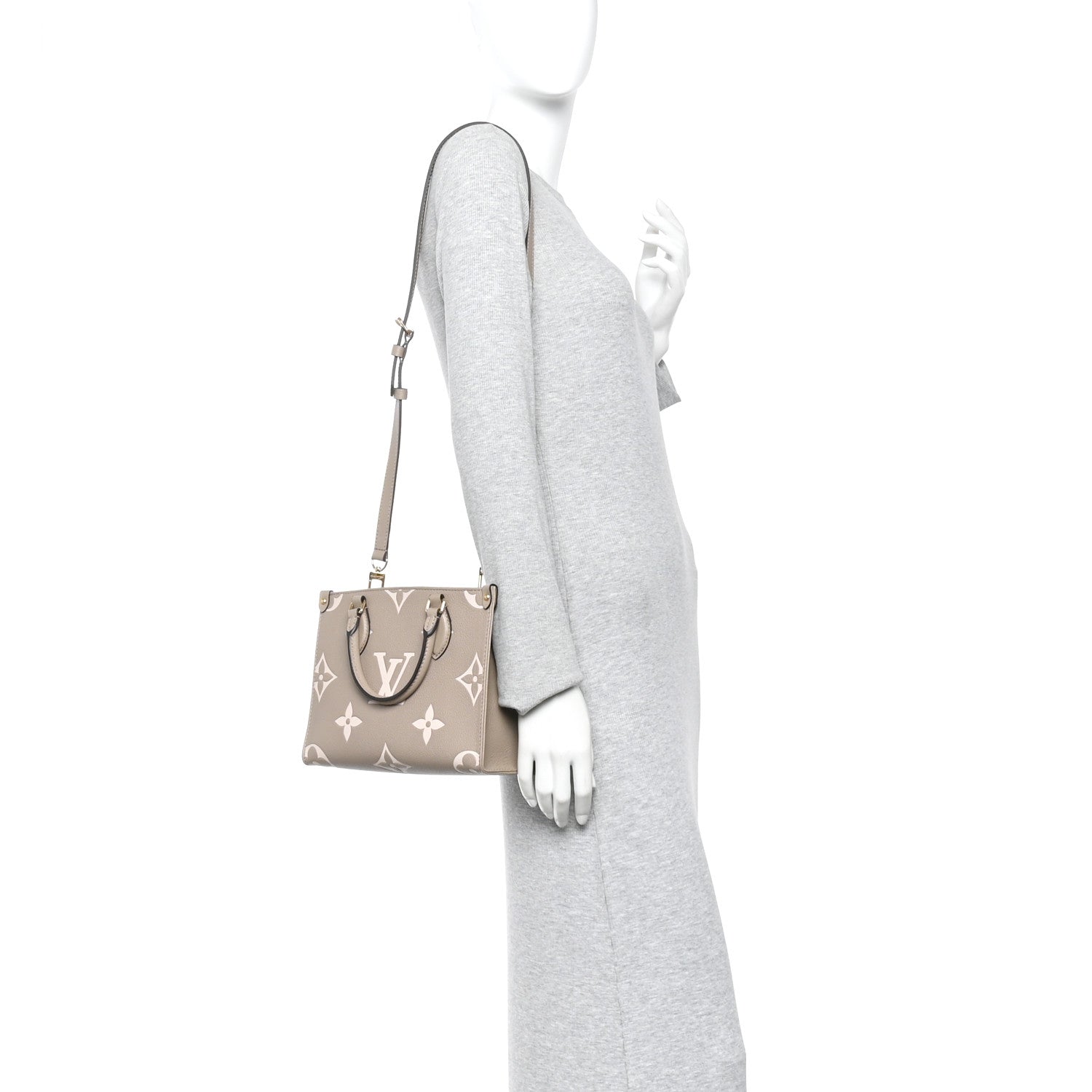 Louis Vuitton Empreinte Monogram Giant Onthego PM Tourterelle Creme 2 of 9