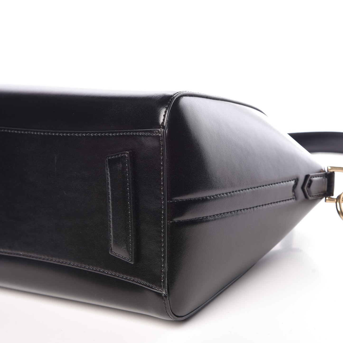 Shiny Lord Calfskin Small Antigona Black