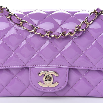 Chanel Patent Quilted Mini Rectangular Flap Purple 8 of 11