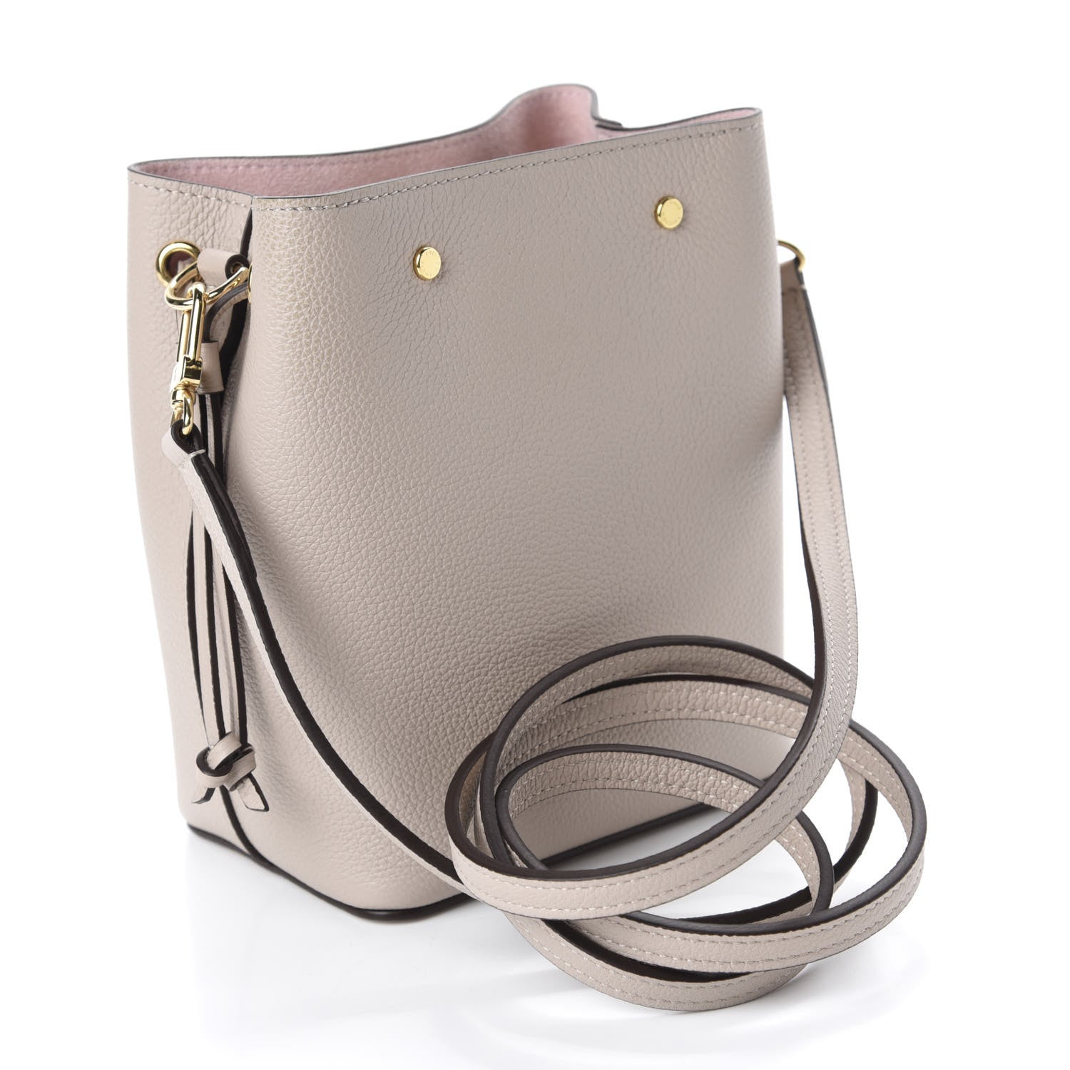 Louis Vuitton Calfskin Nano Lockme Bucket Greige 3 of 10