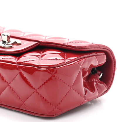 Chanel Patent Calfskin Quilted Extra Mini Rectangular Flap Red 9 of 10