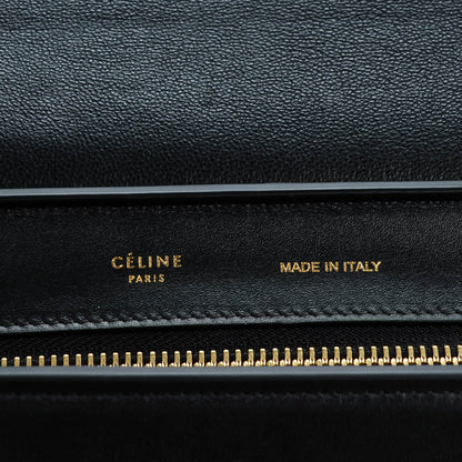 Celine Crisped Calfskin Suede Medium Tri-Color Trapeze Light Blue 5 of 8