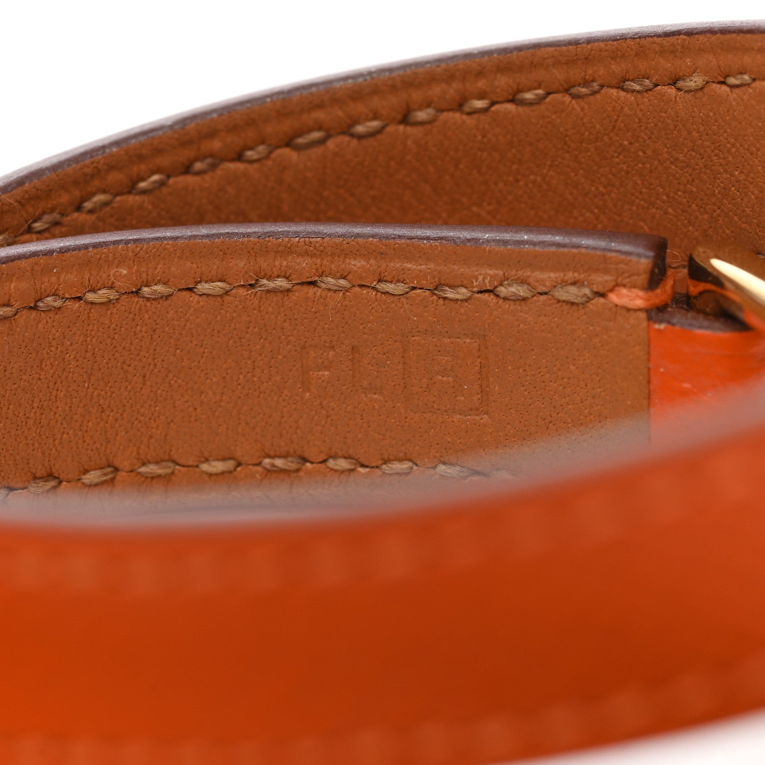 Hermes Epsom Rivale Double Tour Bracelet S Orange 5 of 6