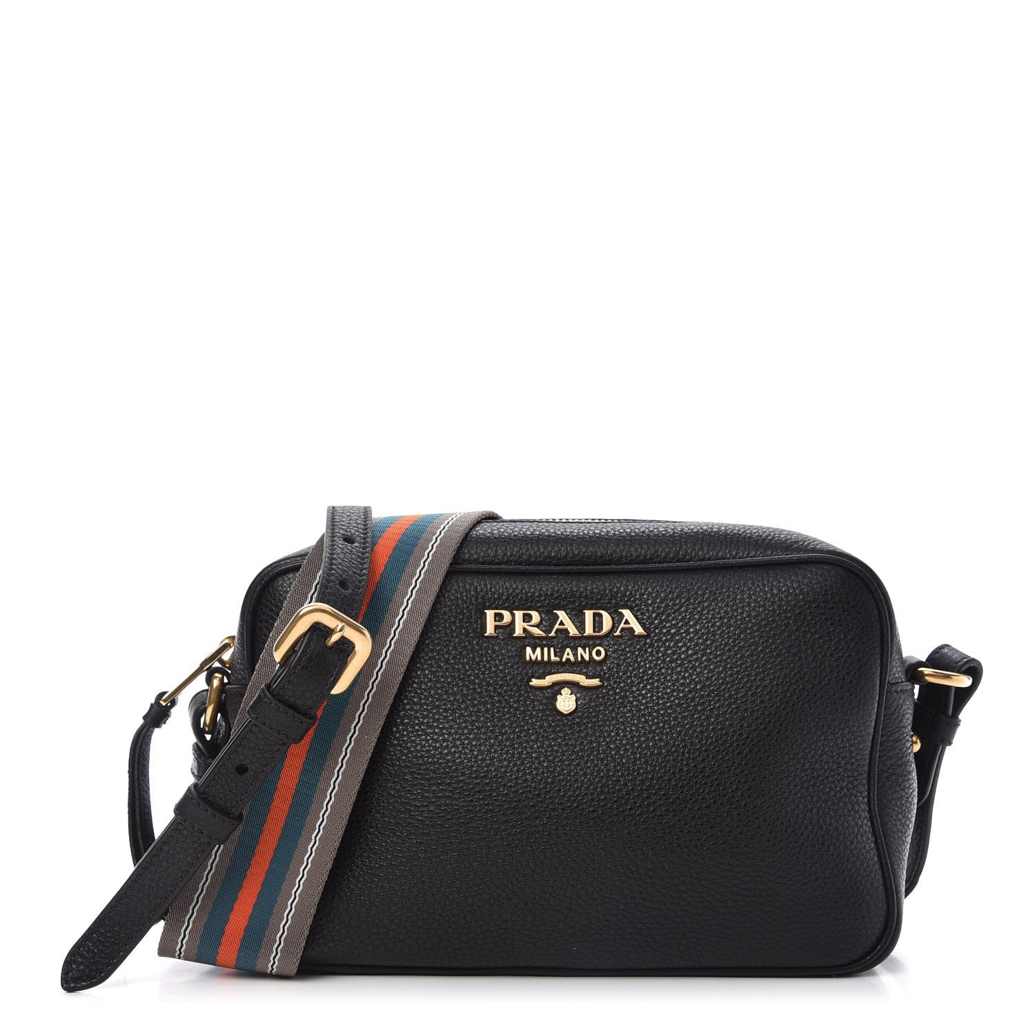 Prada Vitello Daino Camera Crossbody Black 1 of 10