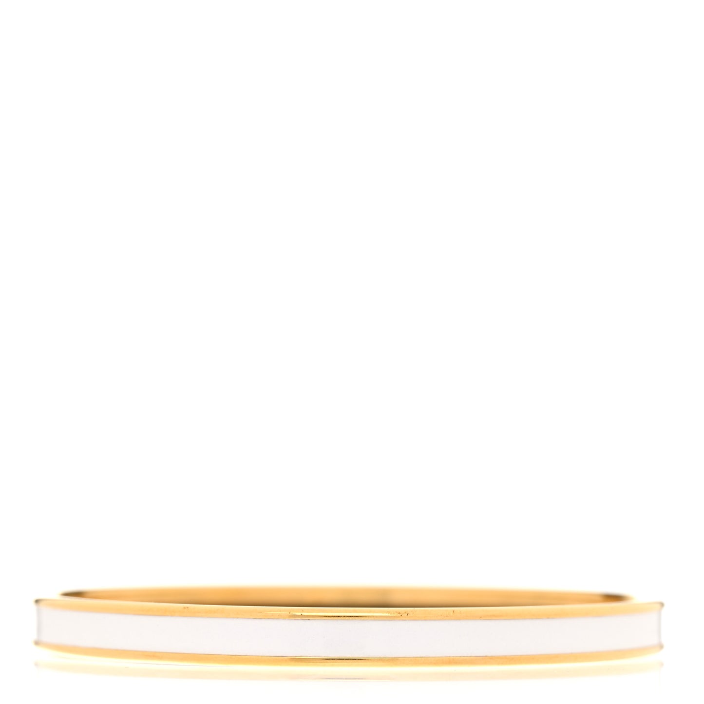 Enamel Printed Extra Narrow Uni Bracelet 62 White