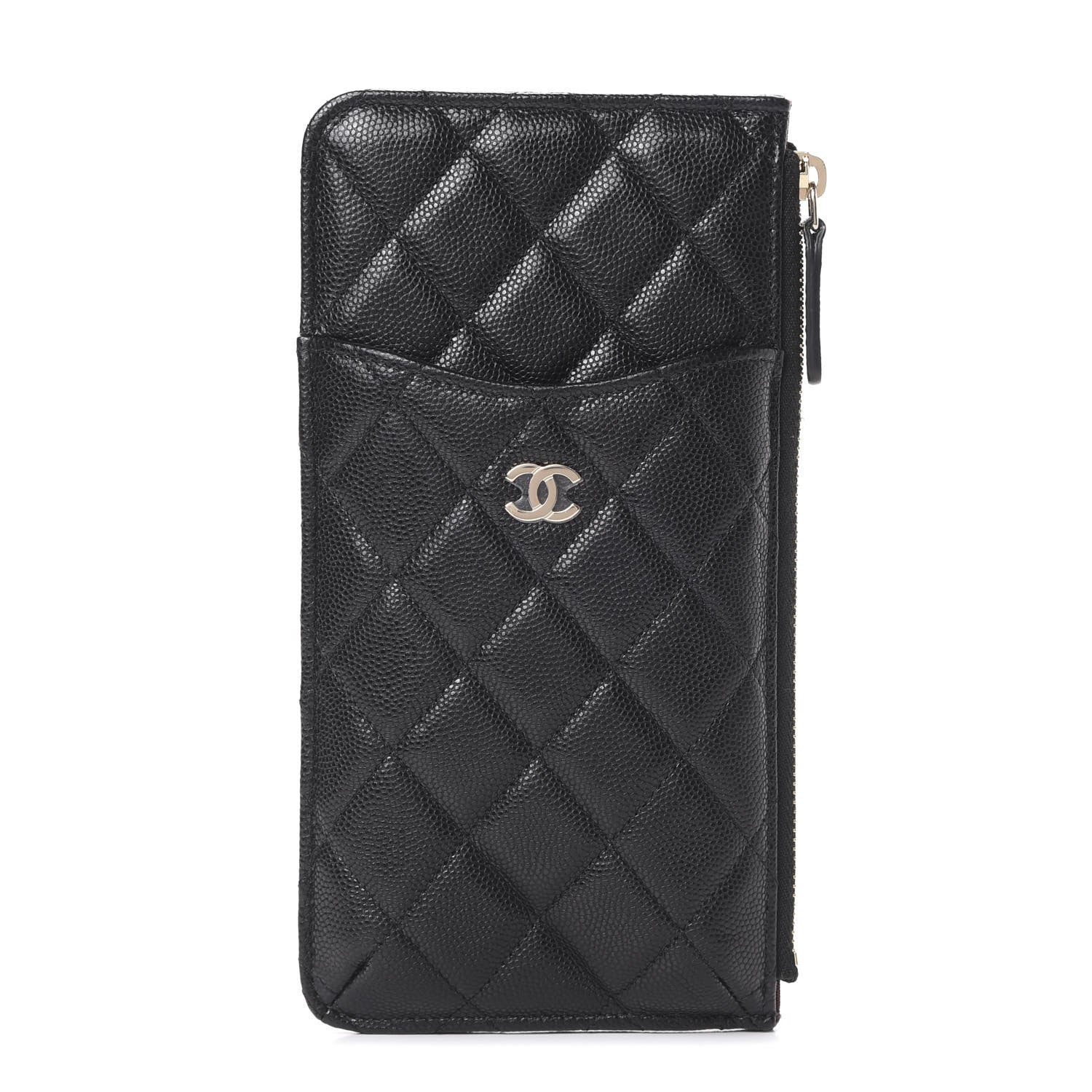 Chanel Caviar Quilted Classic Flat Wallet Pouch Black 1 of 9