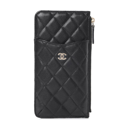 Chanel Caviar Quilted Classic Flat Wallet Pouch Black 1 of 9