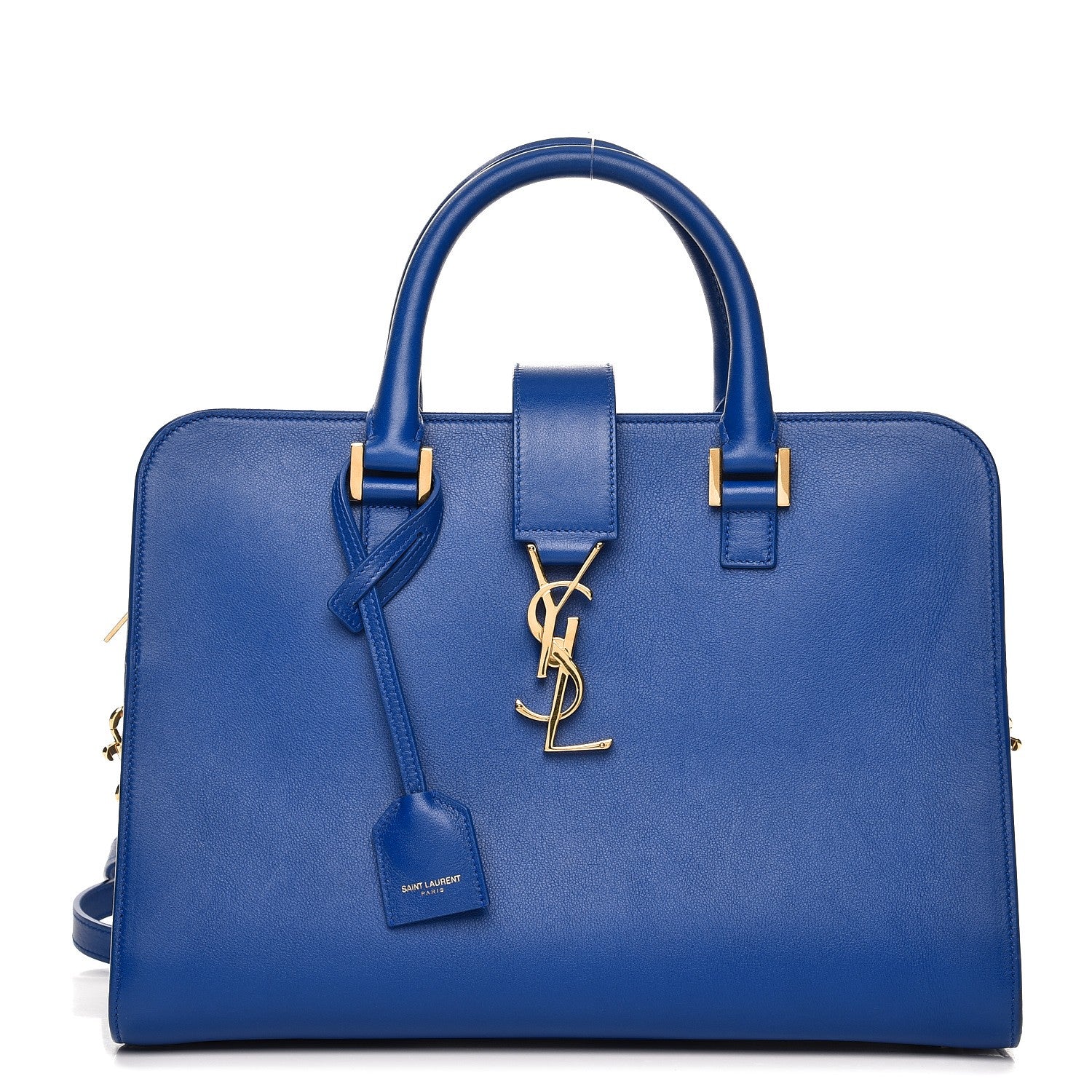 Saint Laurent Calfskin Small Monogram Cabas Blue Majorelle 1 of 9
