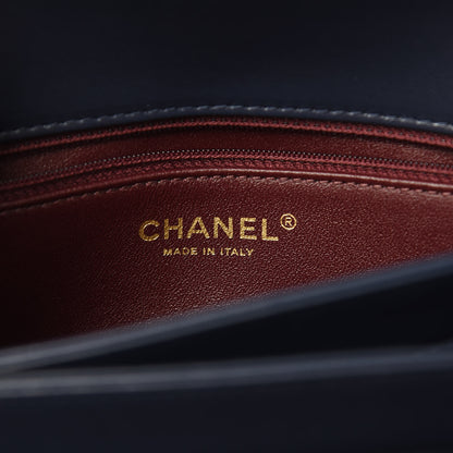 Chanel Lambskin Quilted Medium Trendy CC Flap Dual Handle Bag Navy Blue 6 of 14