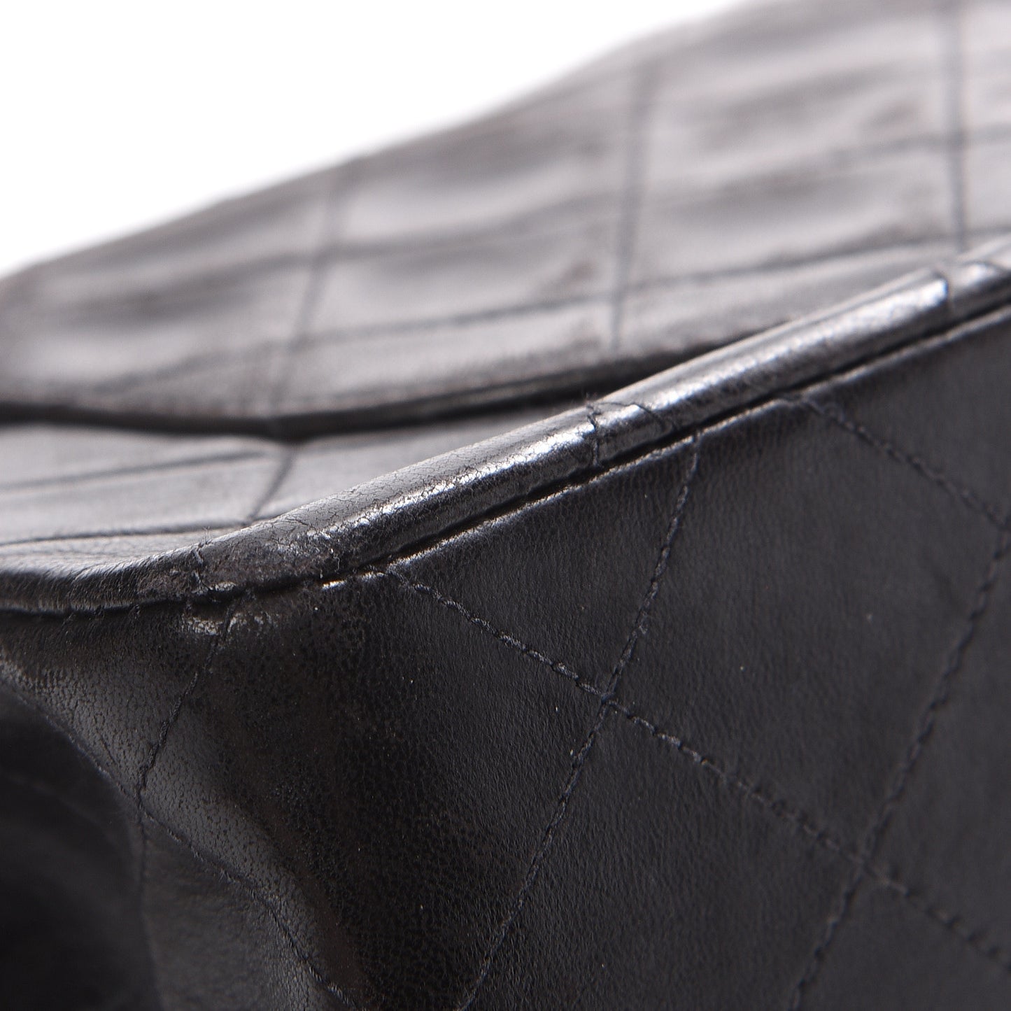 Lambskin Quilted Small Double Flap Black