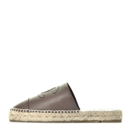 Chanel Calfskin CC Espadrille Mules 38 Beige 1 of 9