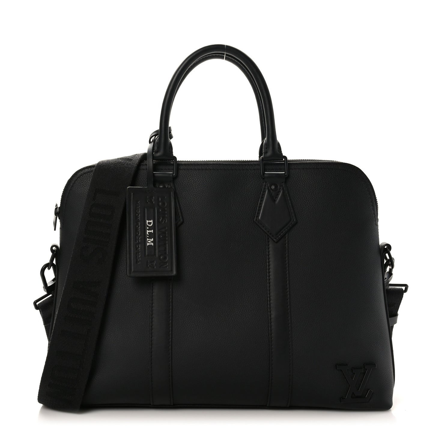 Calfskin Aerogram Takeoff Briefcase Black