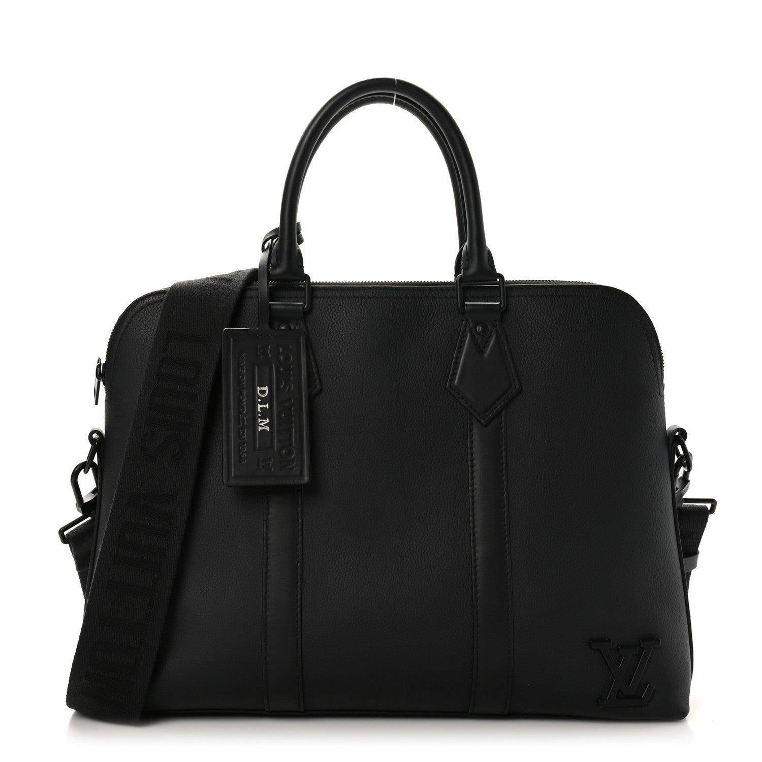 Louis Vuitton Calfskin Aerogram Takeoff Briefcase Black 1 of 8