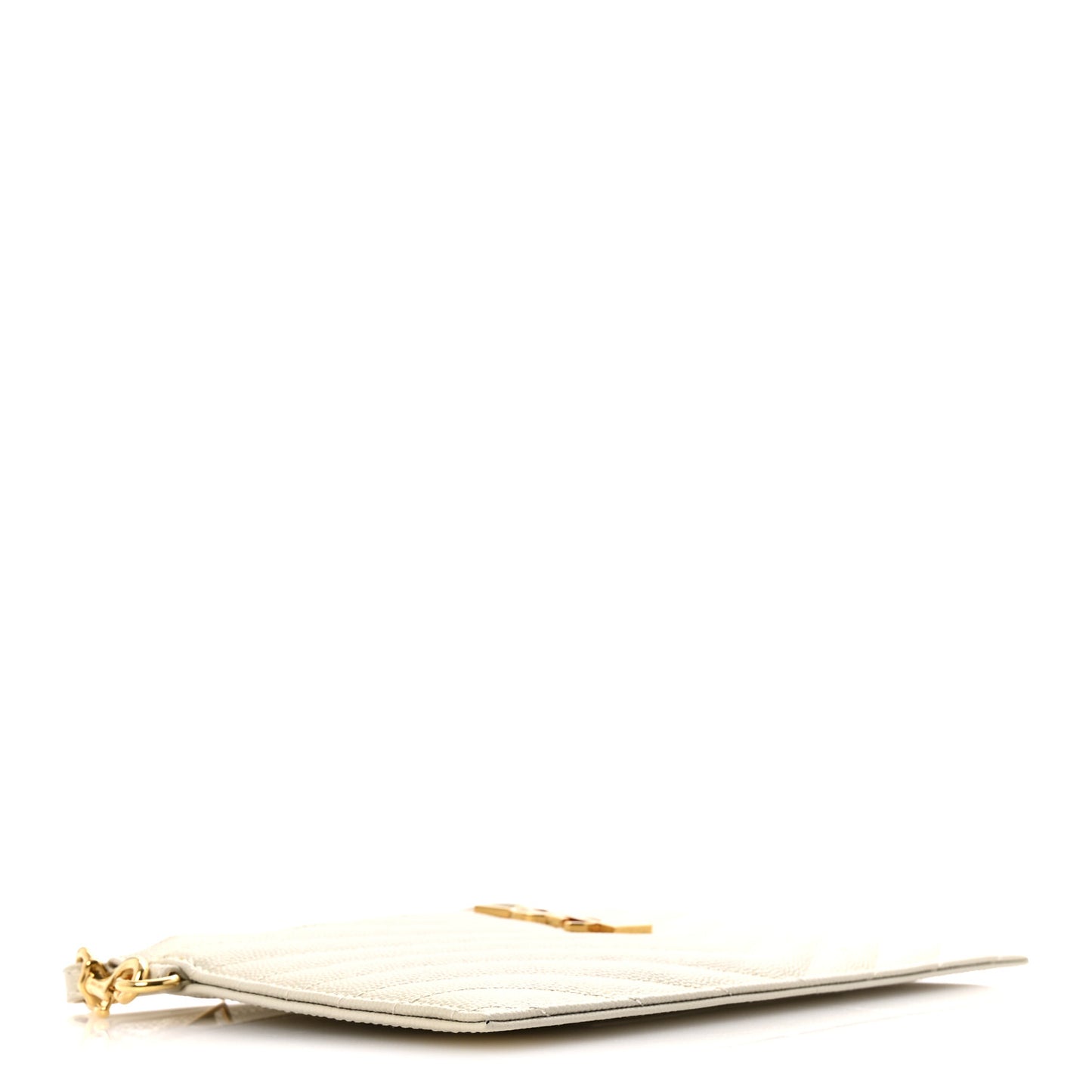 Grain De Poudre Chevron Monogram Bill Pouch Crema Soft