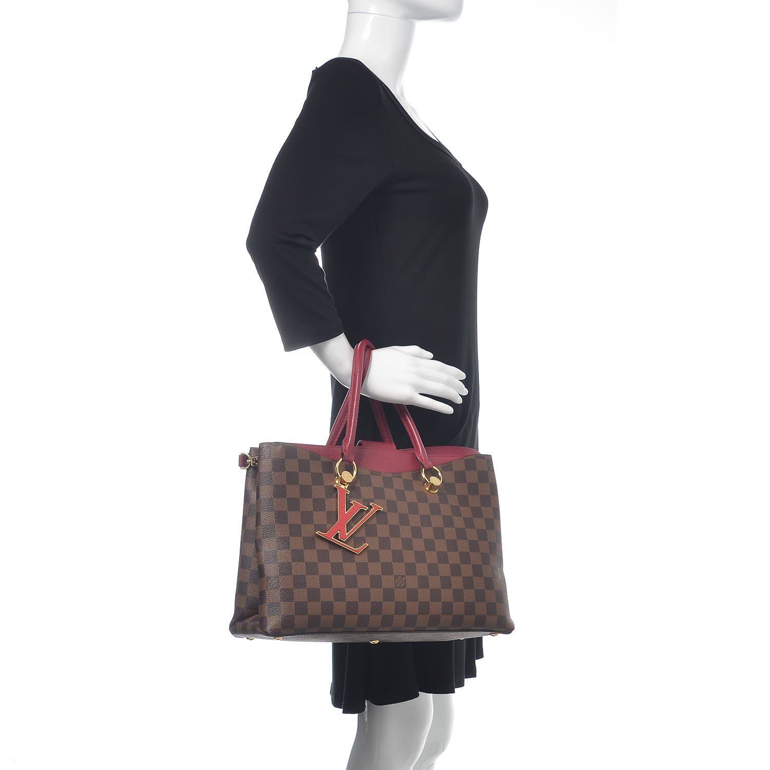 Louis Vuitton Damier Ebene LV Riverside Lie De Vin 2 of 13