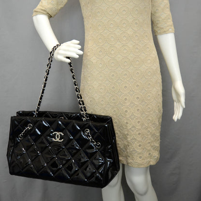 Chanel Patent Medium Cells Tote Black 2 of 10