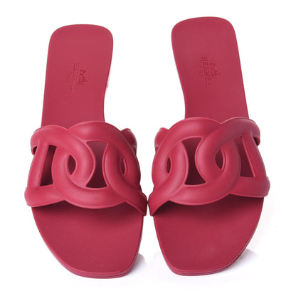 Hermes Rubber Aloha Sandals 37 Rose Baie 5 of 10