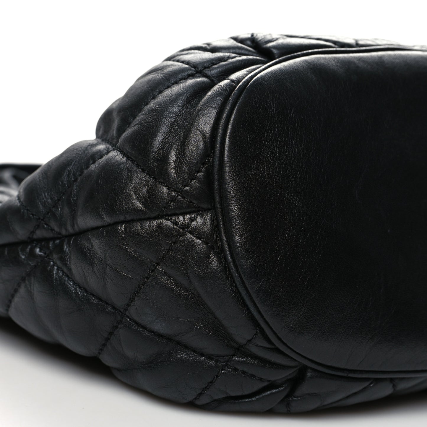 Lambskin Quilted Cloudy Bundle East West Tote Black