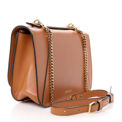 Versace Vitello Barocco Virtus Top Handle Shoulder Bag Brown 3 of 11