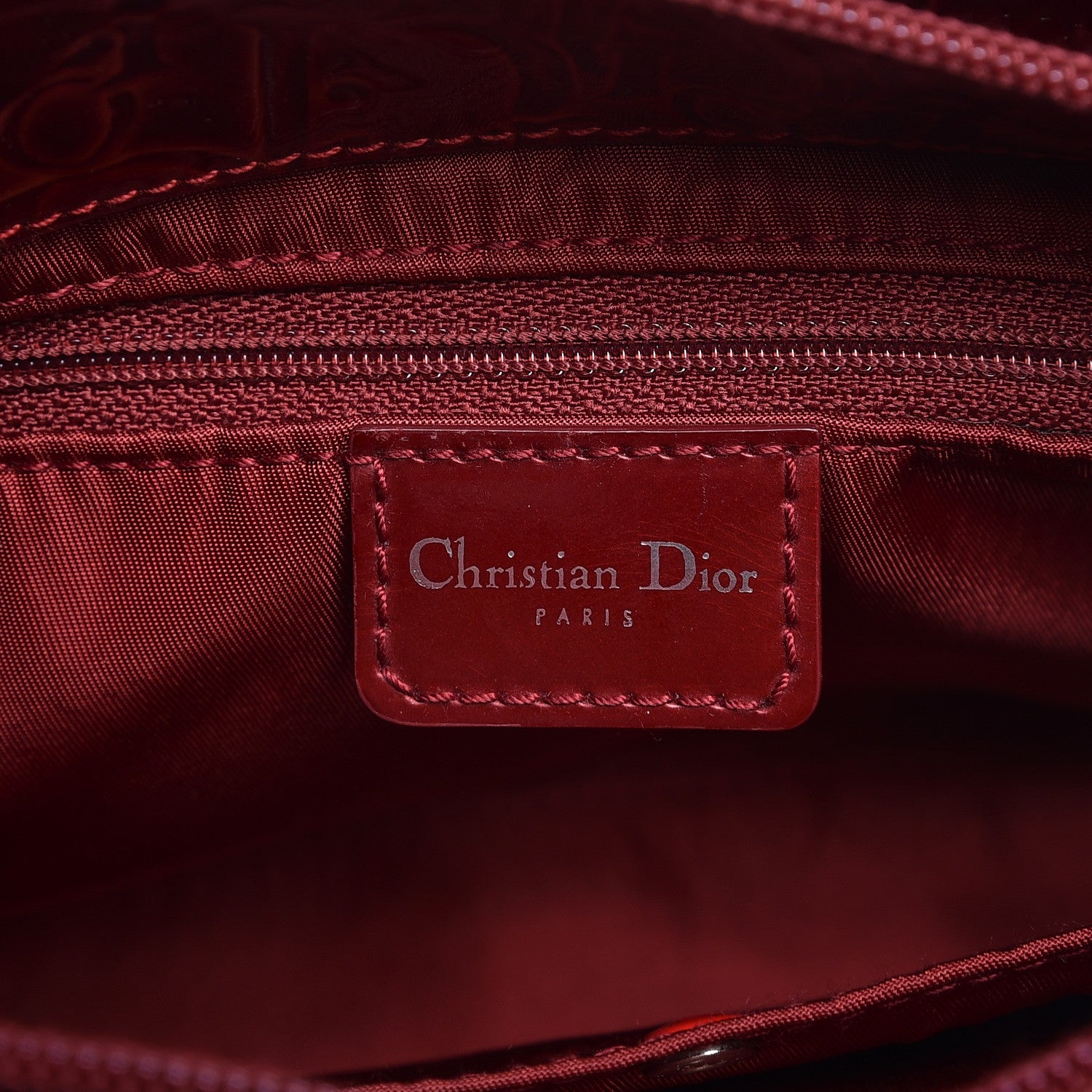 Christian Dior Patent Ultimate Chrome Beaded Malice Tote Red 6 of 12
