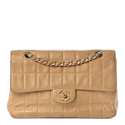Chanel Lambskin Quilted Medium Chocolate Bar Flap Beige 1 of 17