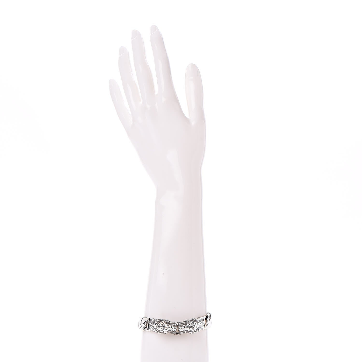 Gucci Sterling Silver Tiger Head Bracelet 2 of 7