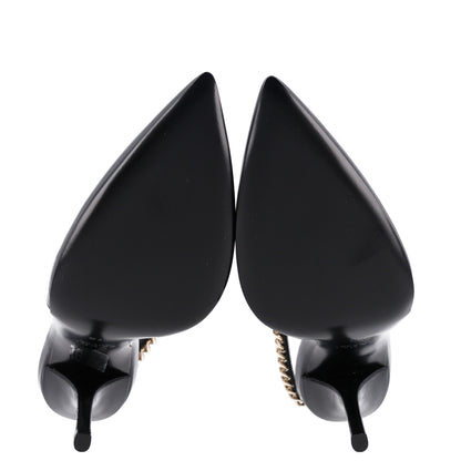Gucci Vernice Crystal Nappa Charlotte Signoria Slingback Pumps 37.5 Black 6 of 9