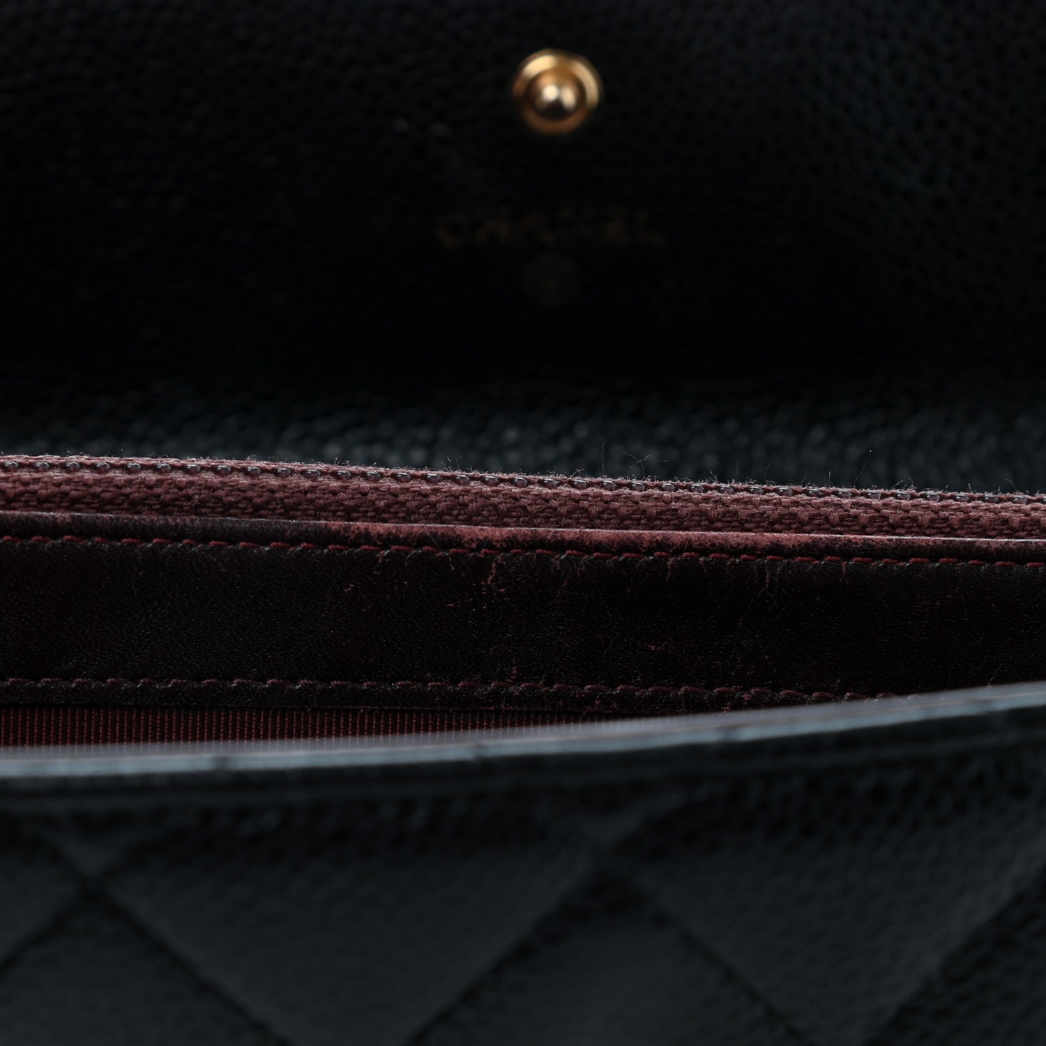 Chanel Caviar Quilted Large Gusset Flap Wallet Black 13 of 17