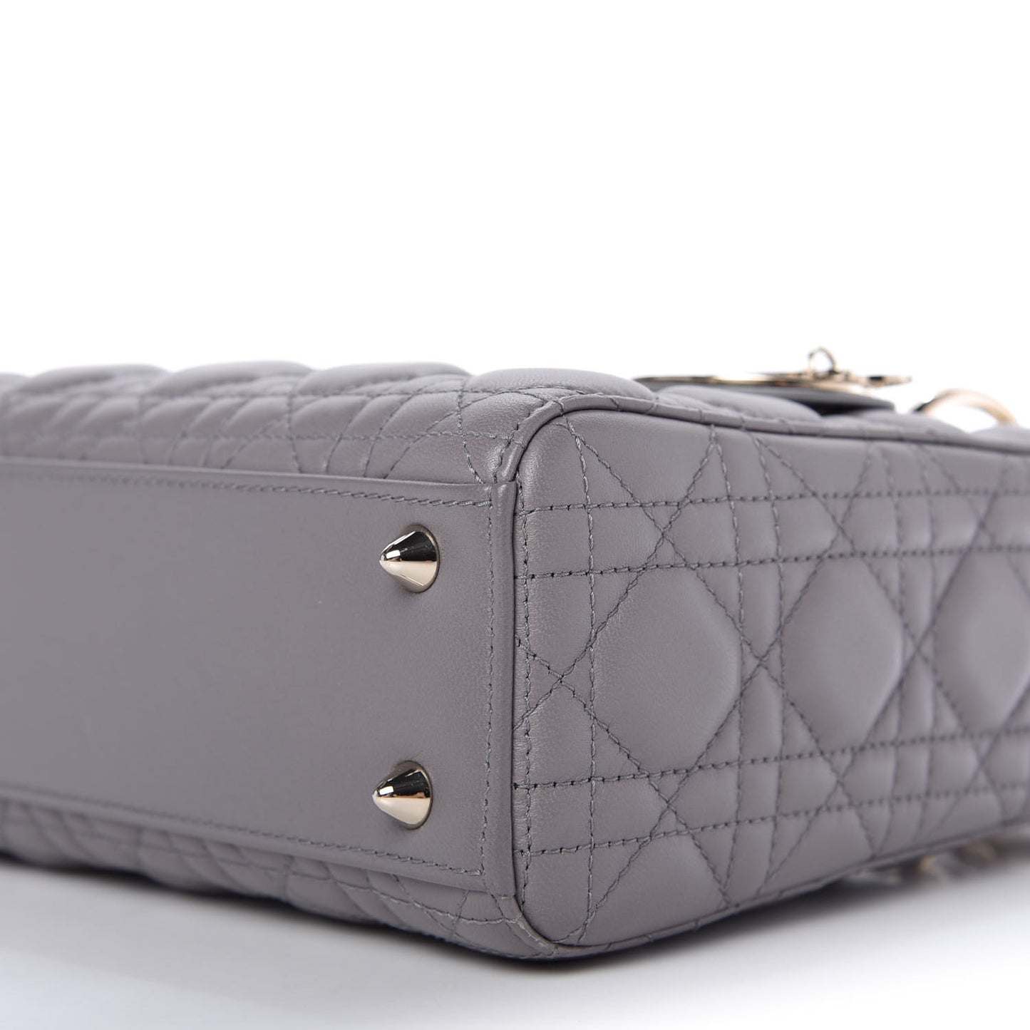 Lambskin Cannage Small My ABCDior Lady Dior Grey