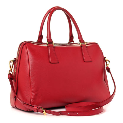 Prada Saffiano Lux Bowler Fuoco 2 of 18