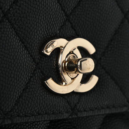 Chanel Caviar Quilted Mini Coco Handle Flap Black 13 of 14