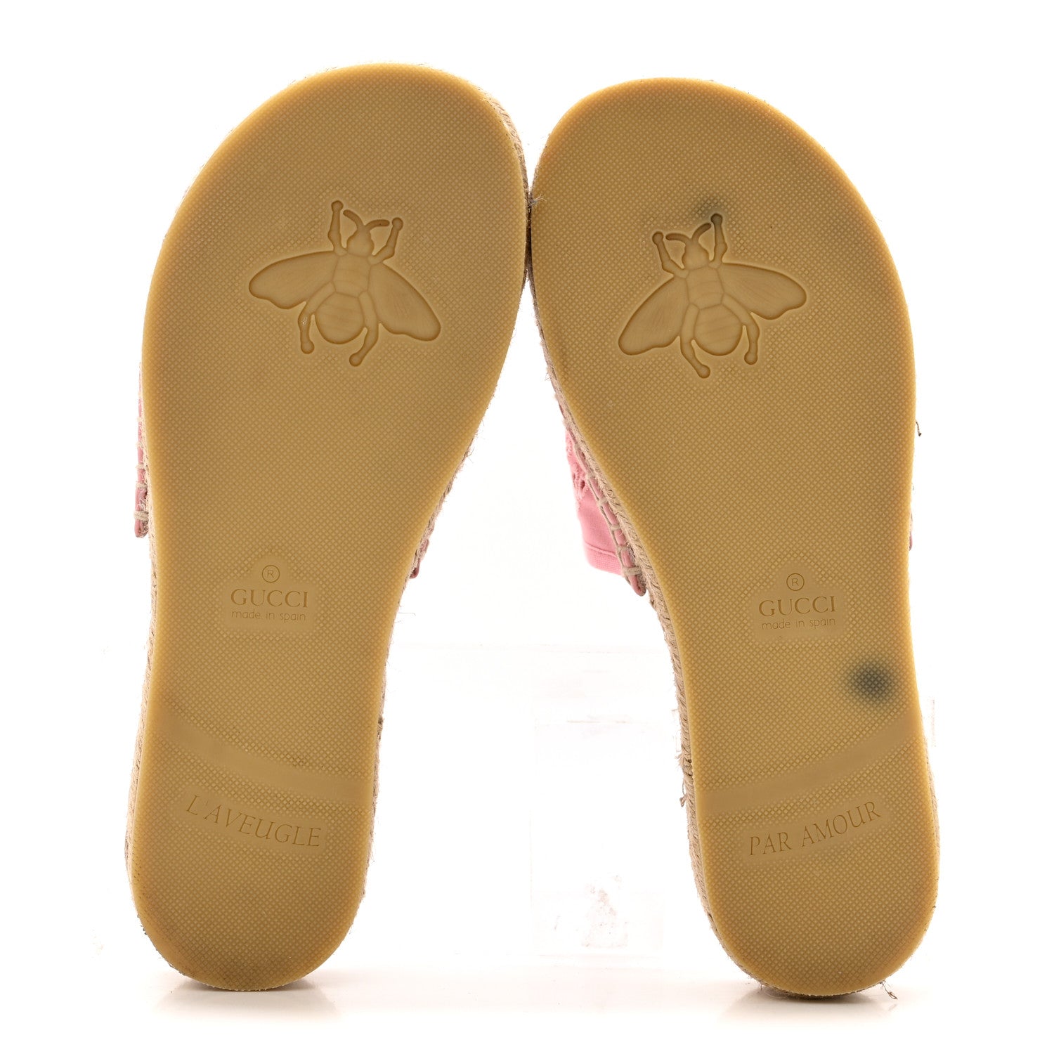 Gucci Canvas Interlocking G Damita Espadrille Sandals 37.5 Wild Rose 6 of 12