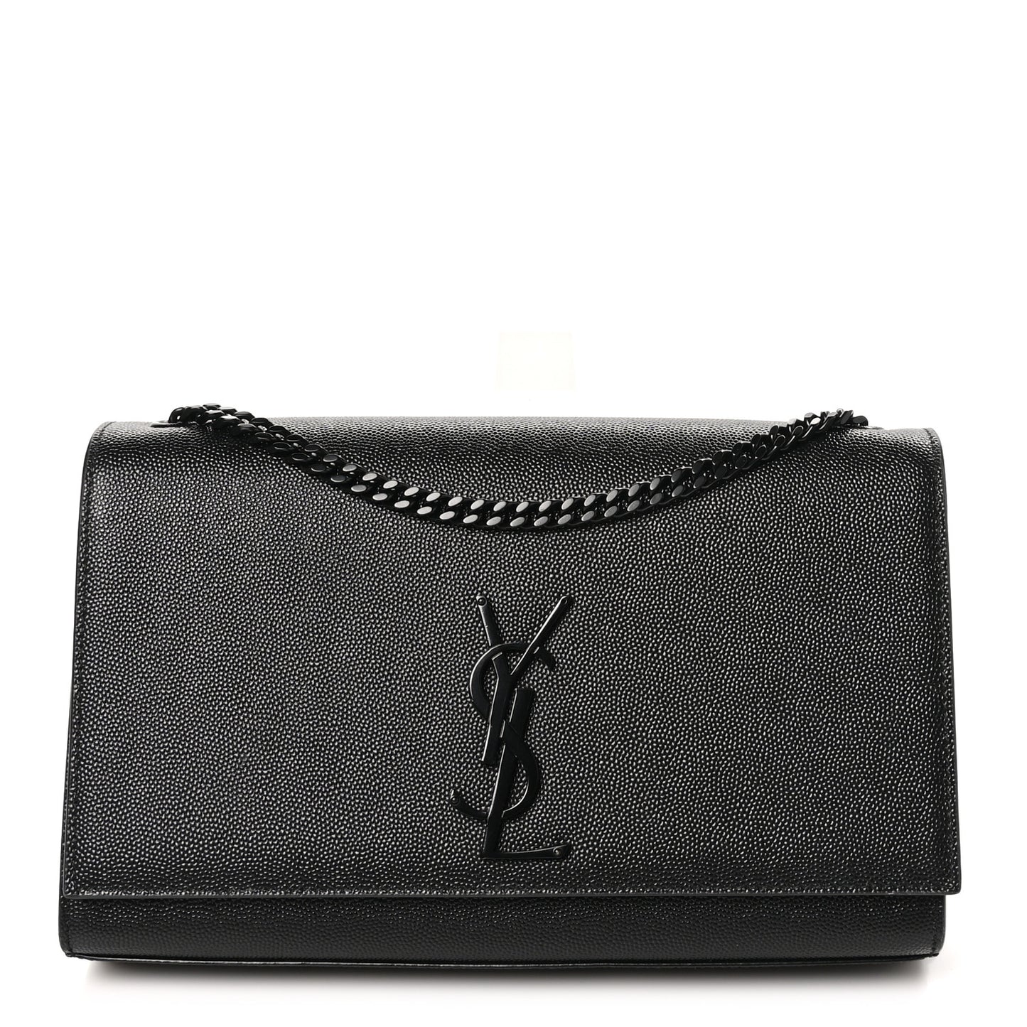 Grain De Poudre Medium Classic Monogram Monochrome Kate Satchel Black