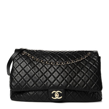 Chanel Calfskin Quilted XXL Travel Flap Bag Black 1 of 9