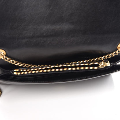 Lanvin Sugar Metal Pearl Chain Flap Crossbody Black 5 of 8